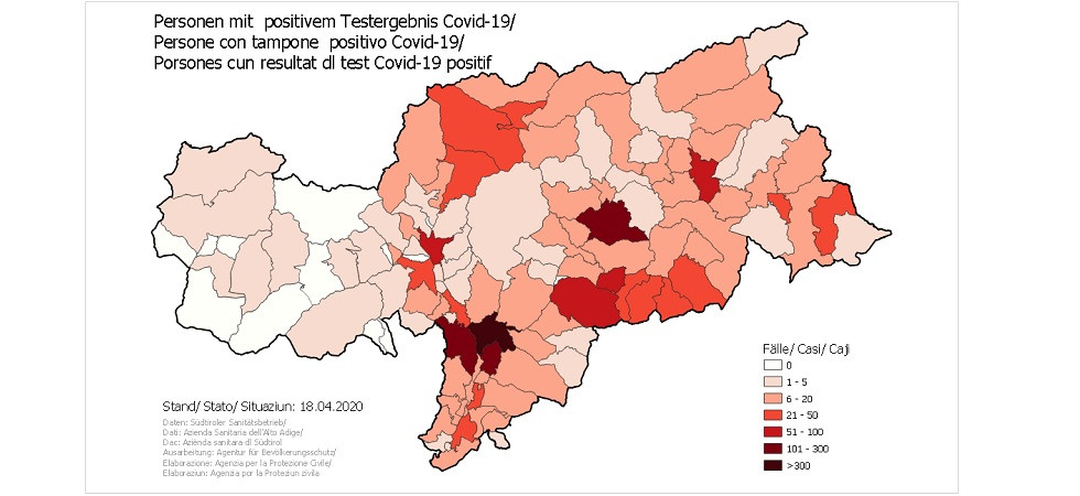 Coronavirus in Alto Adige, Bolzano raggiunge quota 500 contagi da inizio epidemia, altri 5 positivi a Brunico